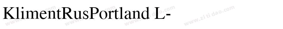 KlimentRusPortland L字体转换